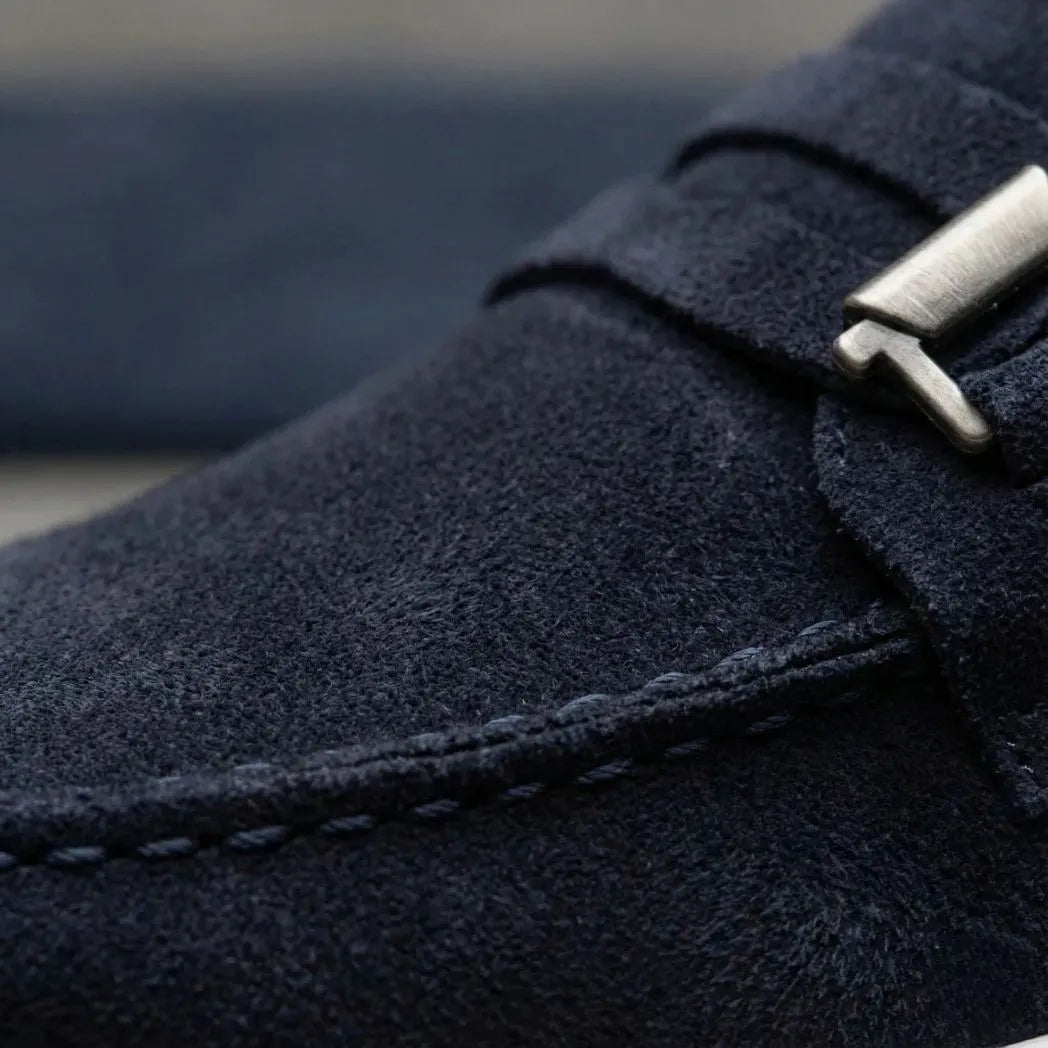 Mocassim Derby de Camurça Azul