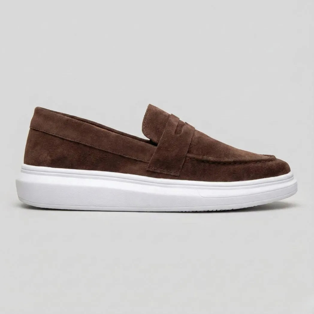 Mocassim Derby de Camurça Marrom