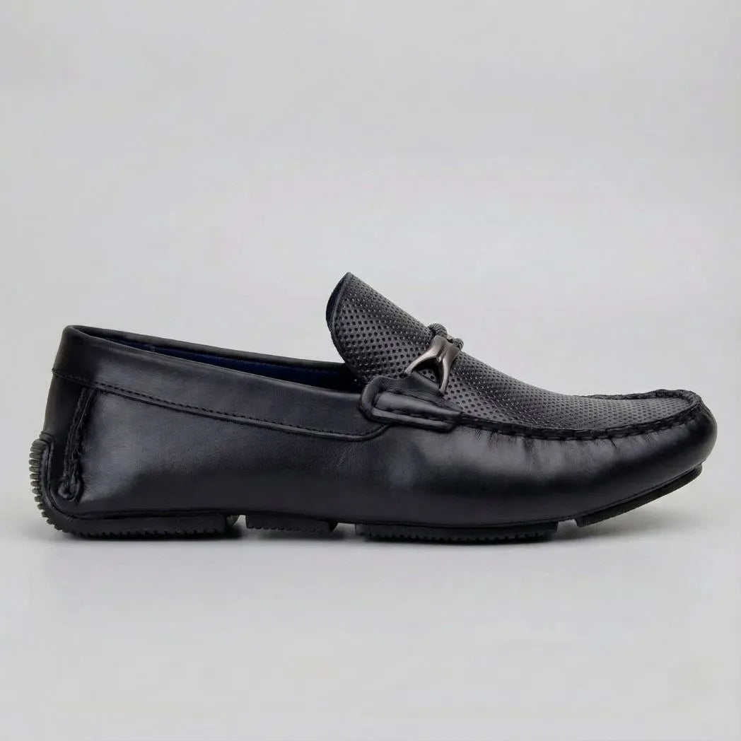 Mocassim Driver Aero Bit Preto com Fivela