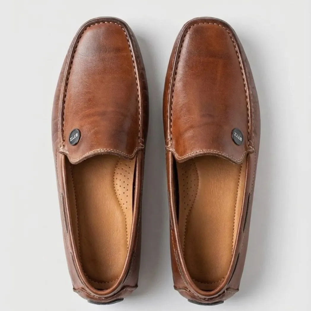 Mocassim Driver Cruise de Couro Marrom