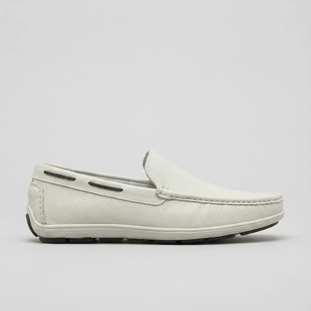 Mocassim Driver Cruise de Couro Branco