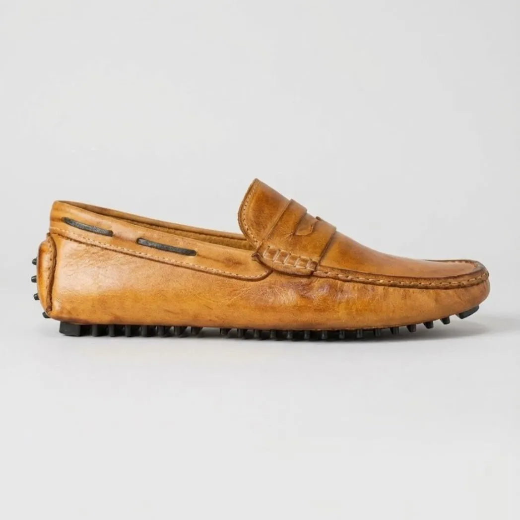 Mocassim Driver Penny de Couro