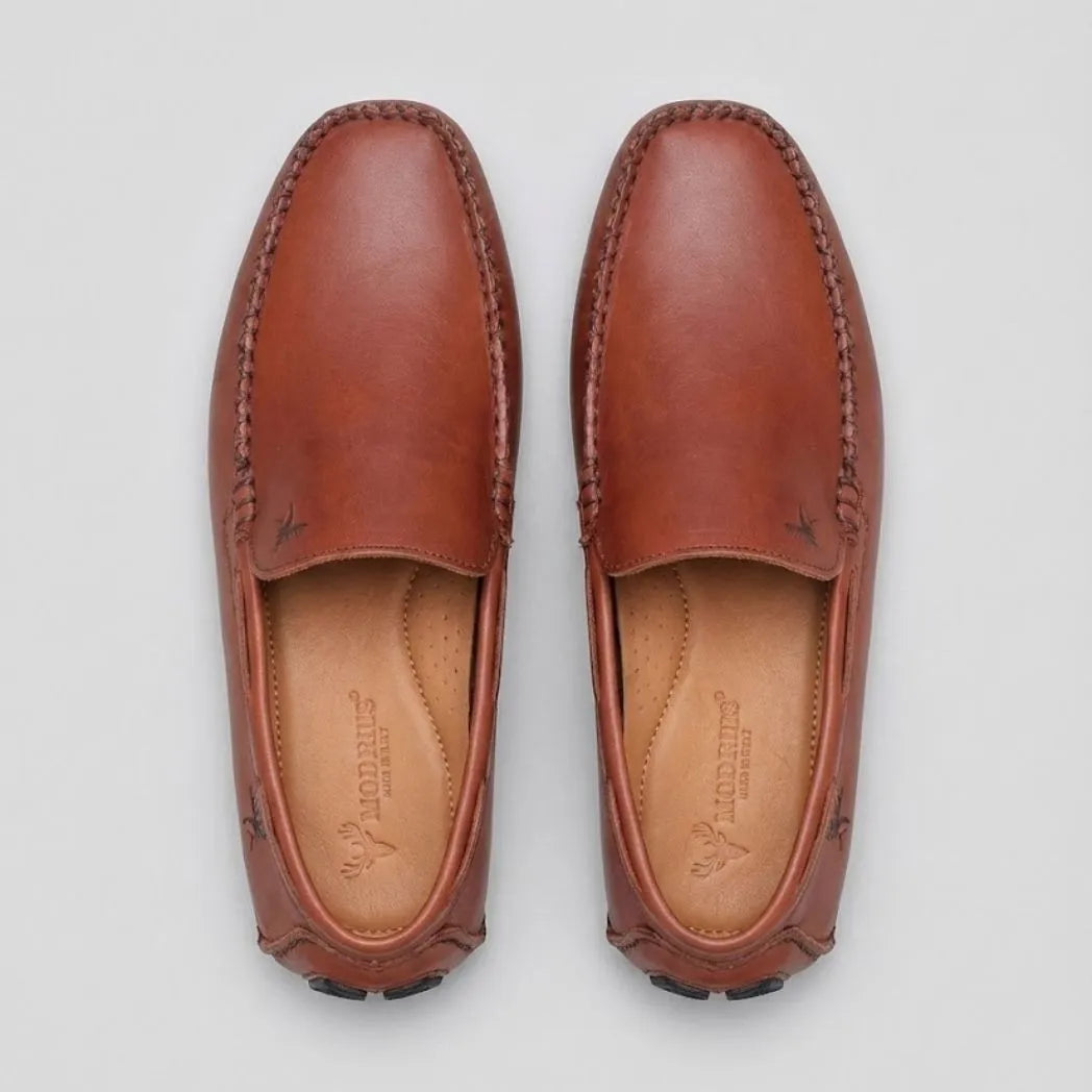 Mocassim Driver Vancouver de Couro Marrom