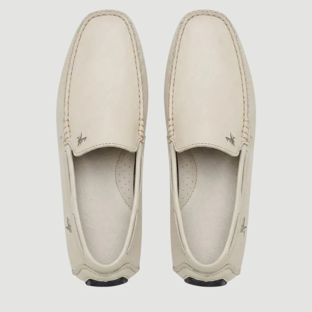 Mocassim Driver Vancouver de Couro Branco
