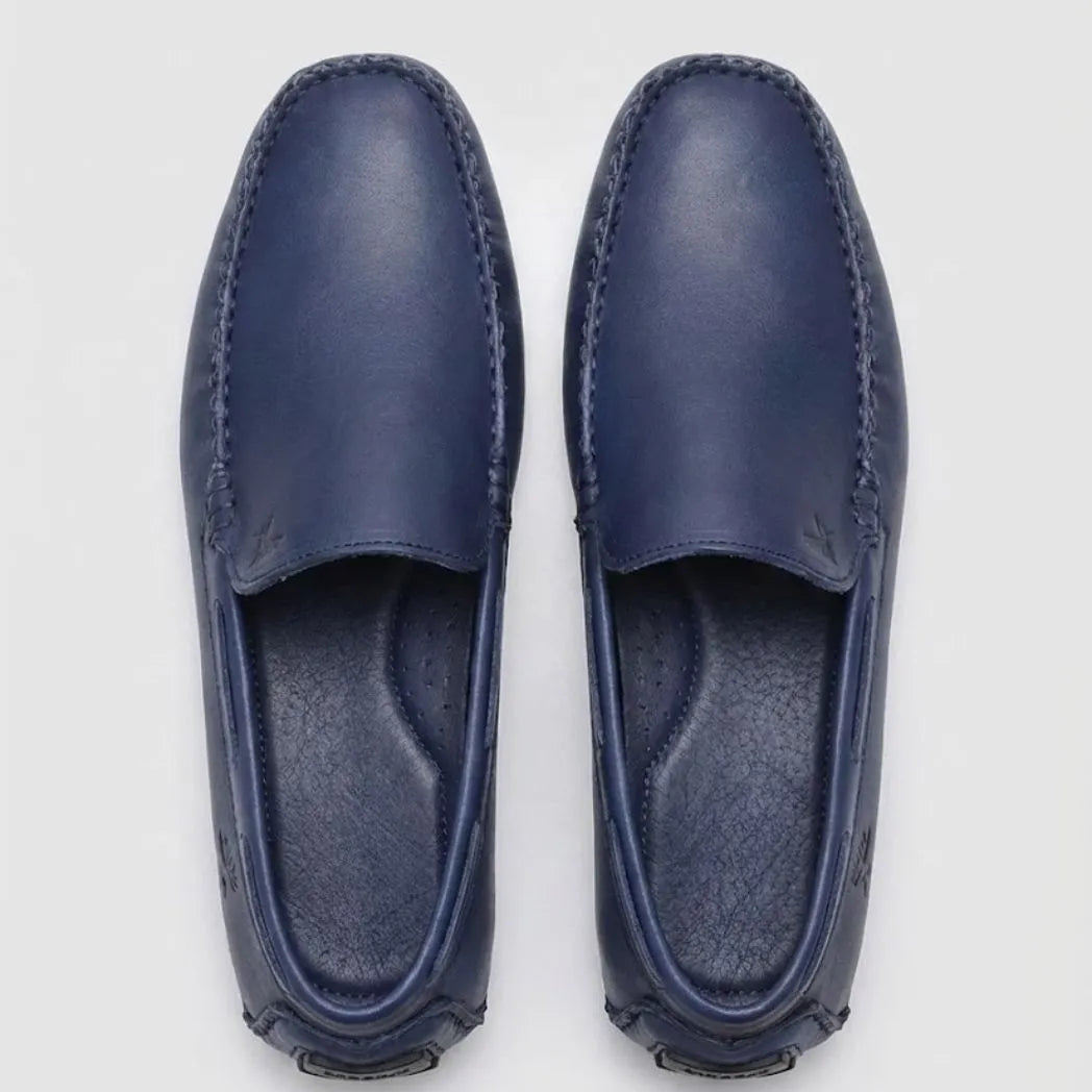 Mocassim Driver Vancouver de Couro Azul