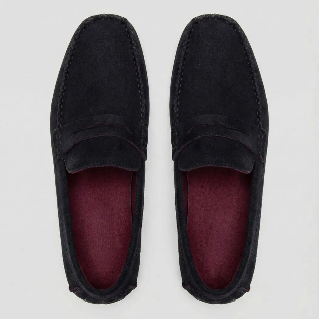 Mocassim Driver de Camurça Aspen Ice Preto