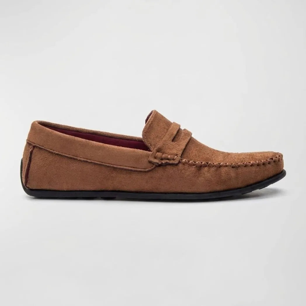 Mocassim Driver de Camurça Capri Tobacco