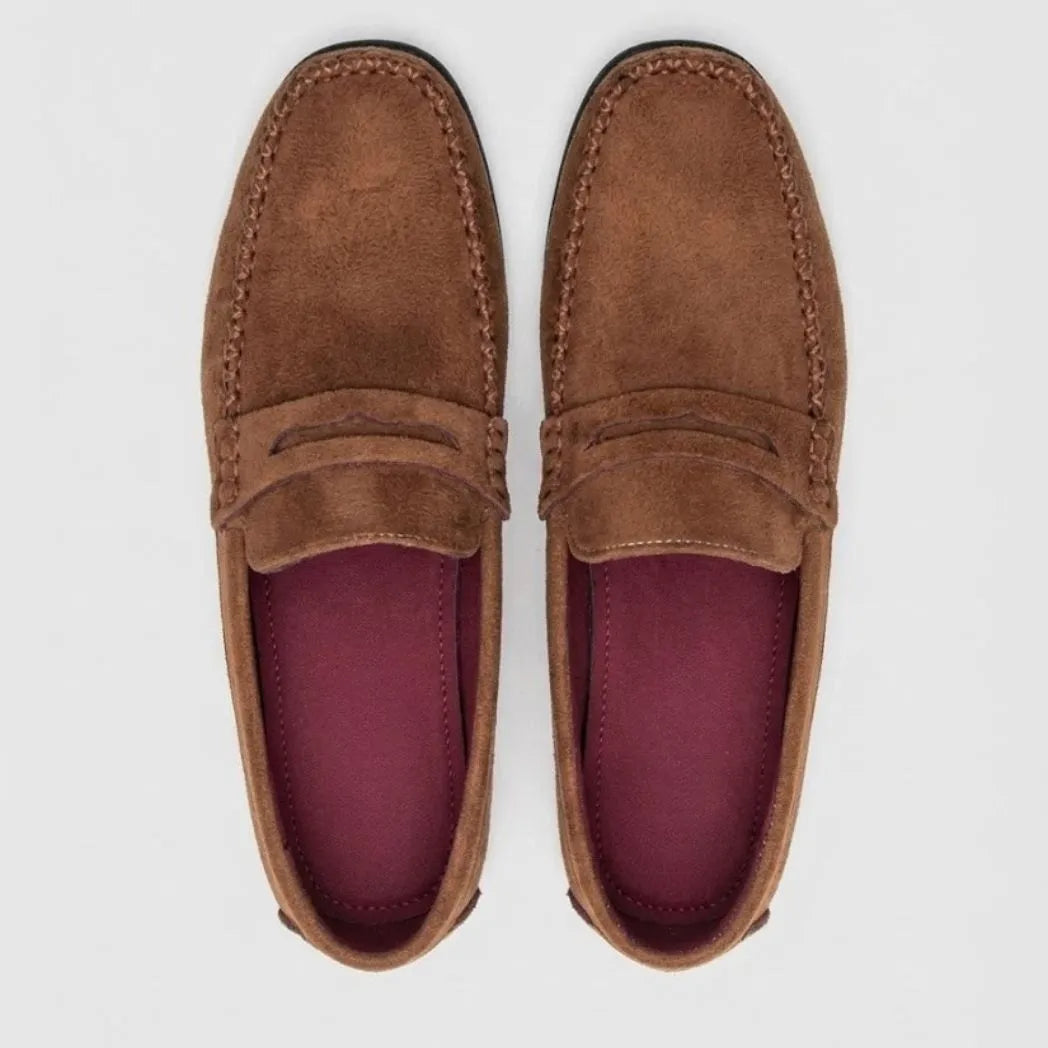 Mocassim Driver de Camurça Capri Tobacco