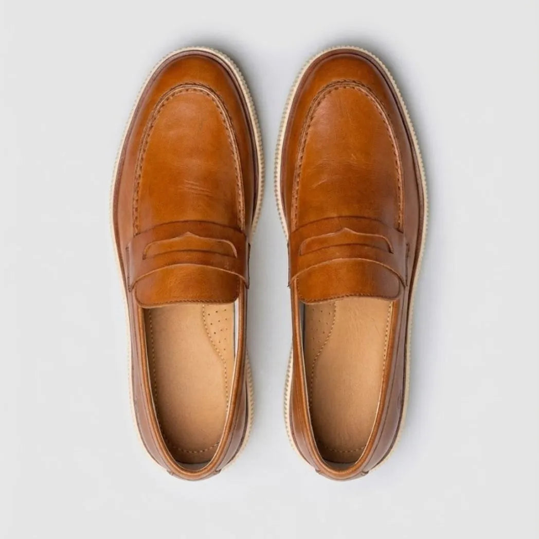 Mocassim Loafer Urban Londres de Couro Marrom