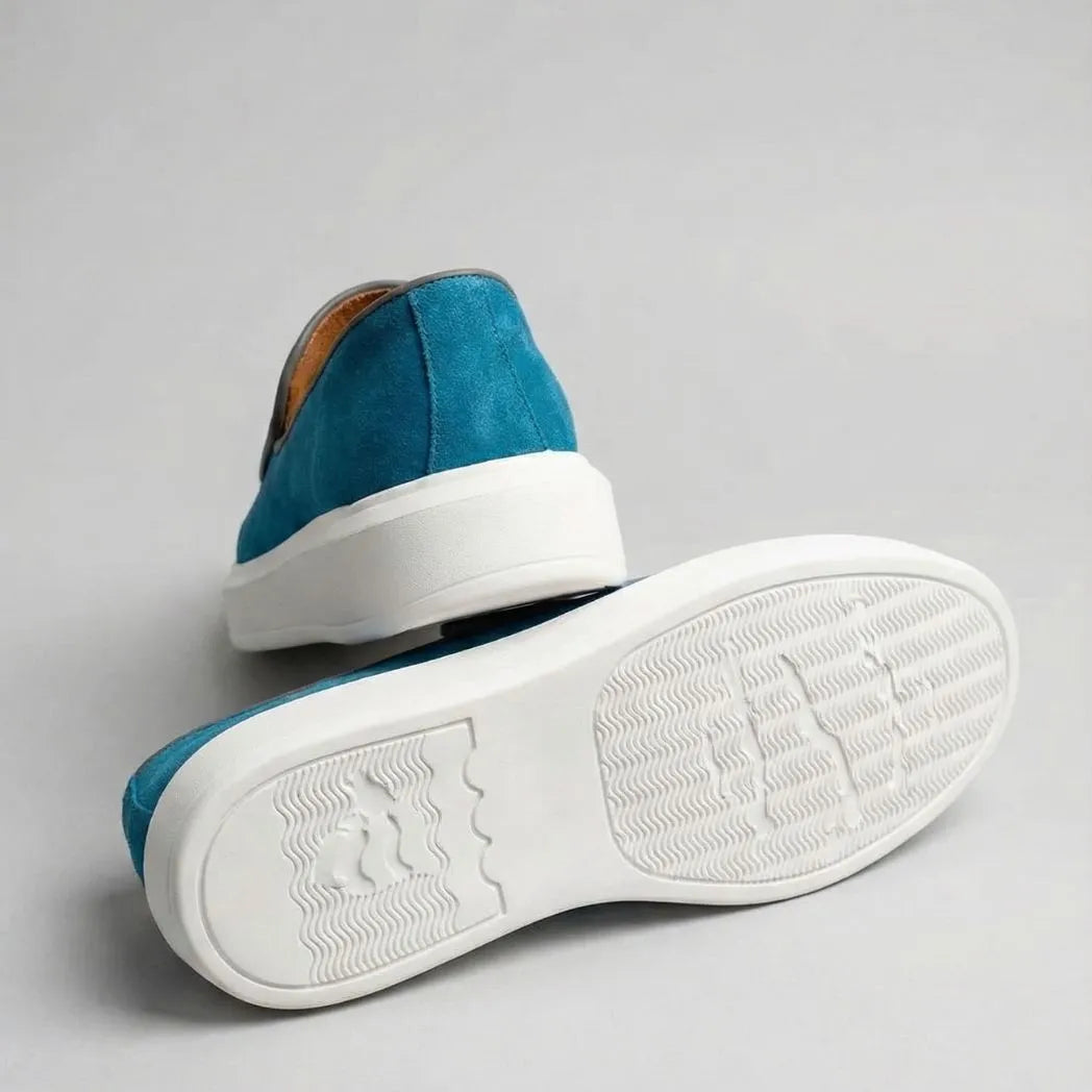 Mocassim Loafer de Camurça Vanguard Azul