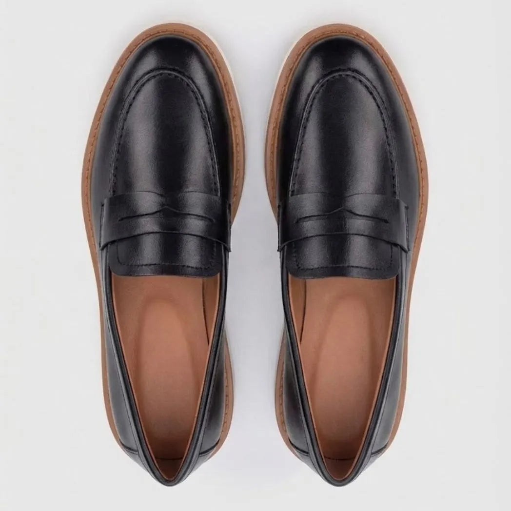 Mocassim Loafer de Couro Napoli Preto