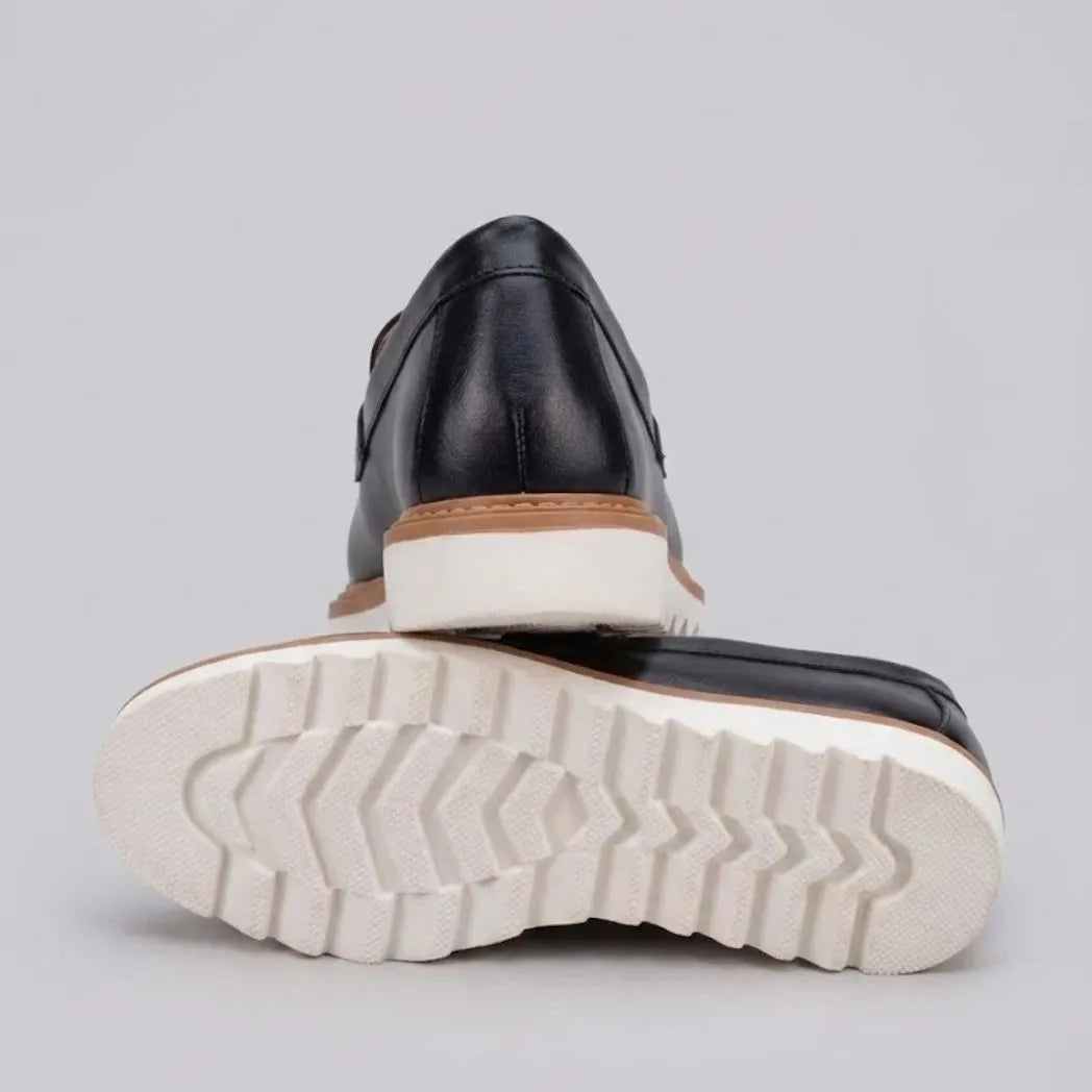 Mocassim Loafer de Couro Napoli Preto