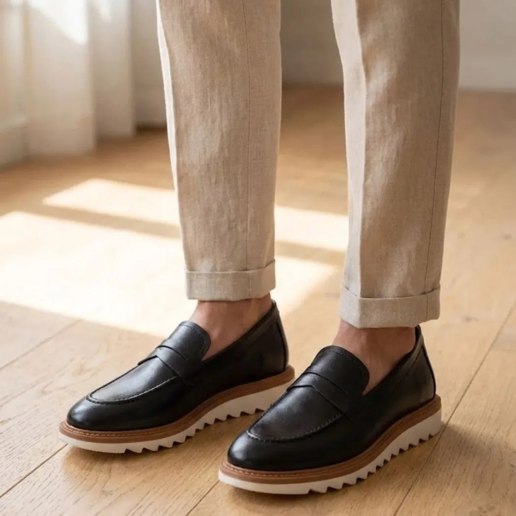 Mocassim Loafer de Couro Napoli