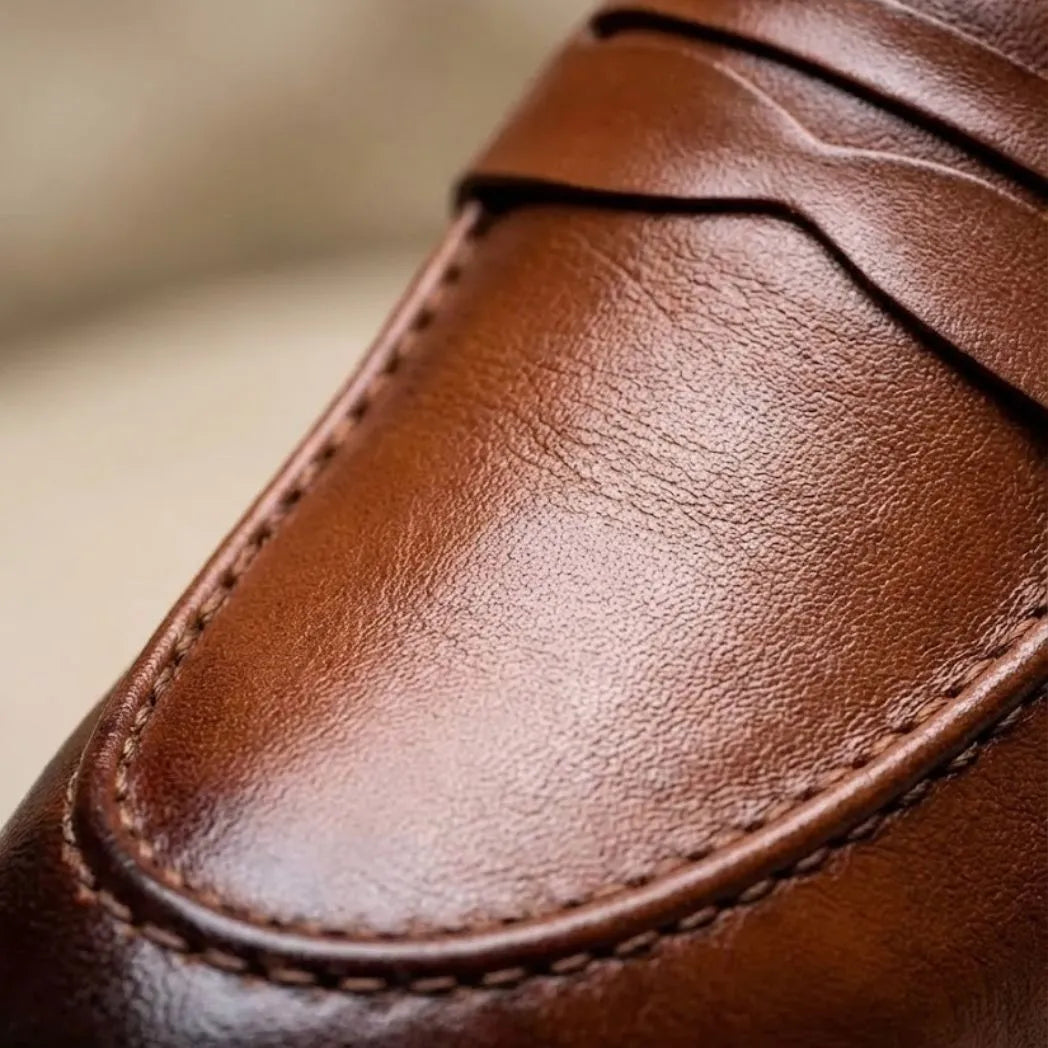 Mocassim Loafer de Couro Napoli Marrom