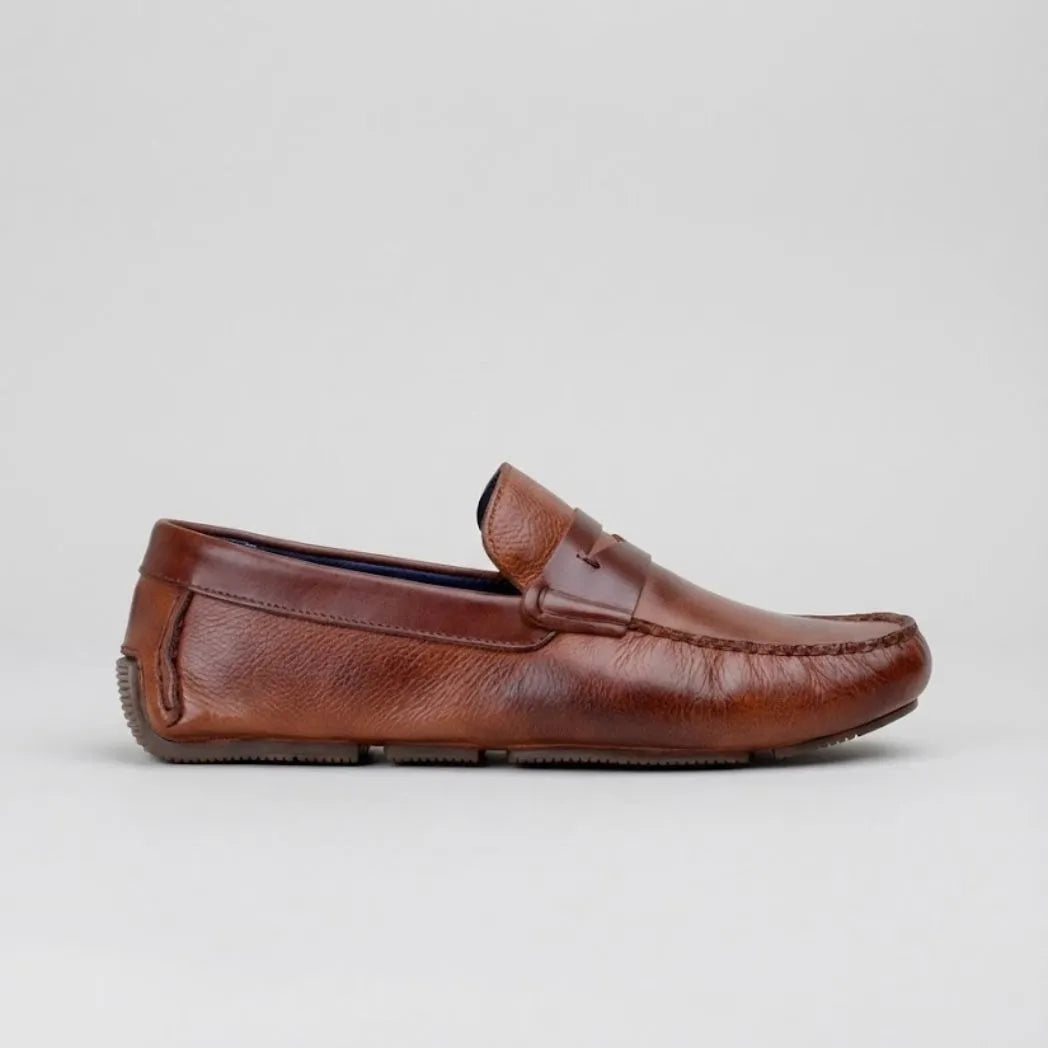 Mocassim Masculino Driver de Couro Marrom