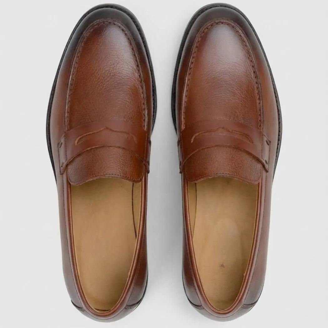 Mocassim Masculino Genova Loafer Couro Marrom