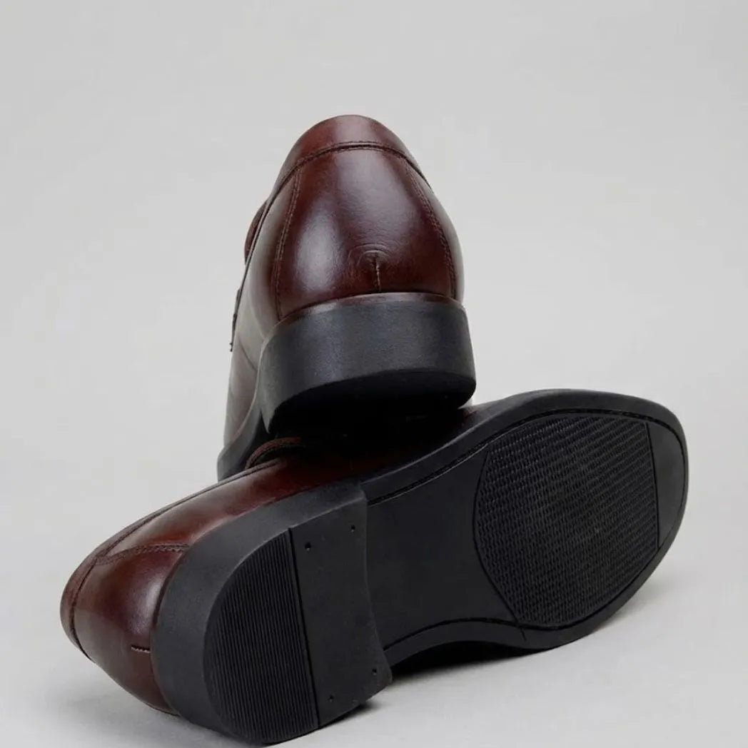 Mocassim Masculino Genova Loafer Couro Marrom Escuro