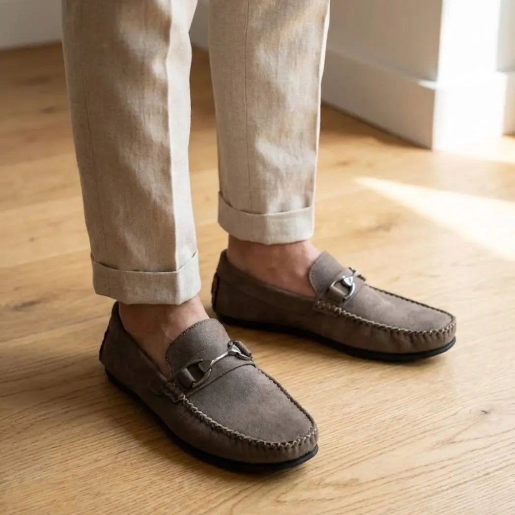 Mocassim Milano Driver Verde com Fivela