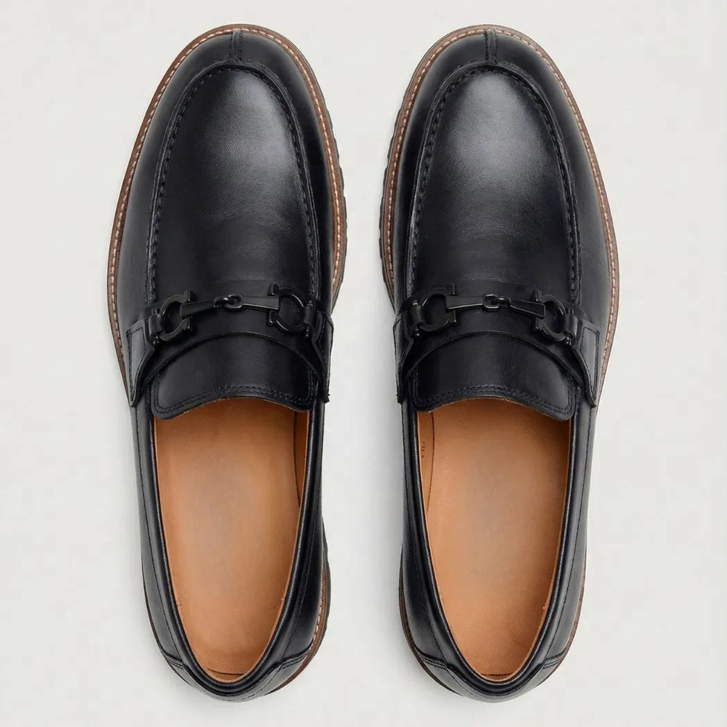 Mocassim Napoli Preto com Fivela