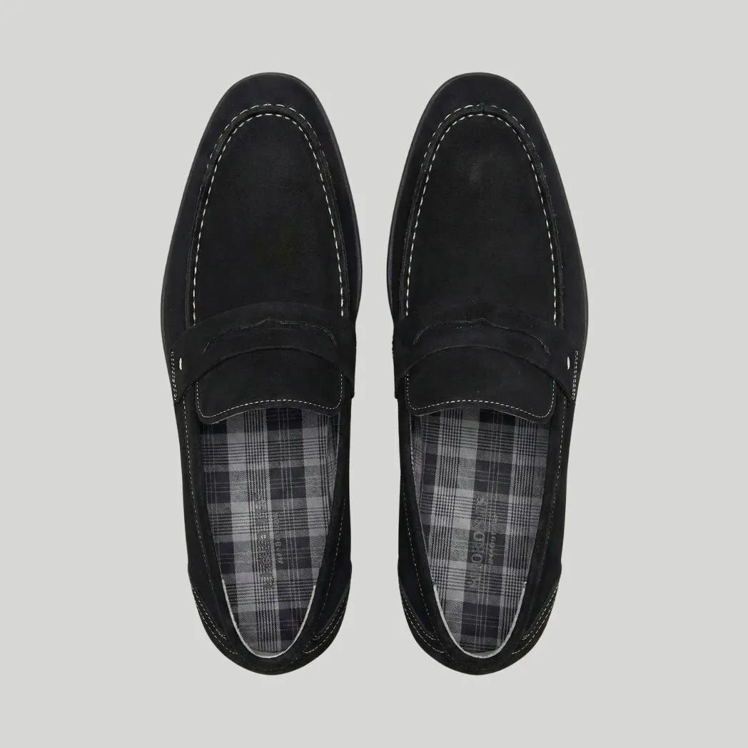 Mocassim Penny Loafer Milano Cognac Preto