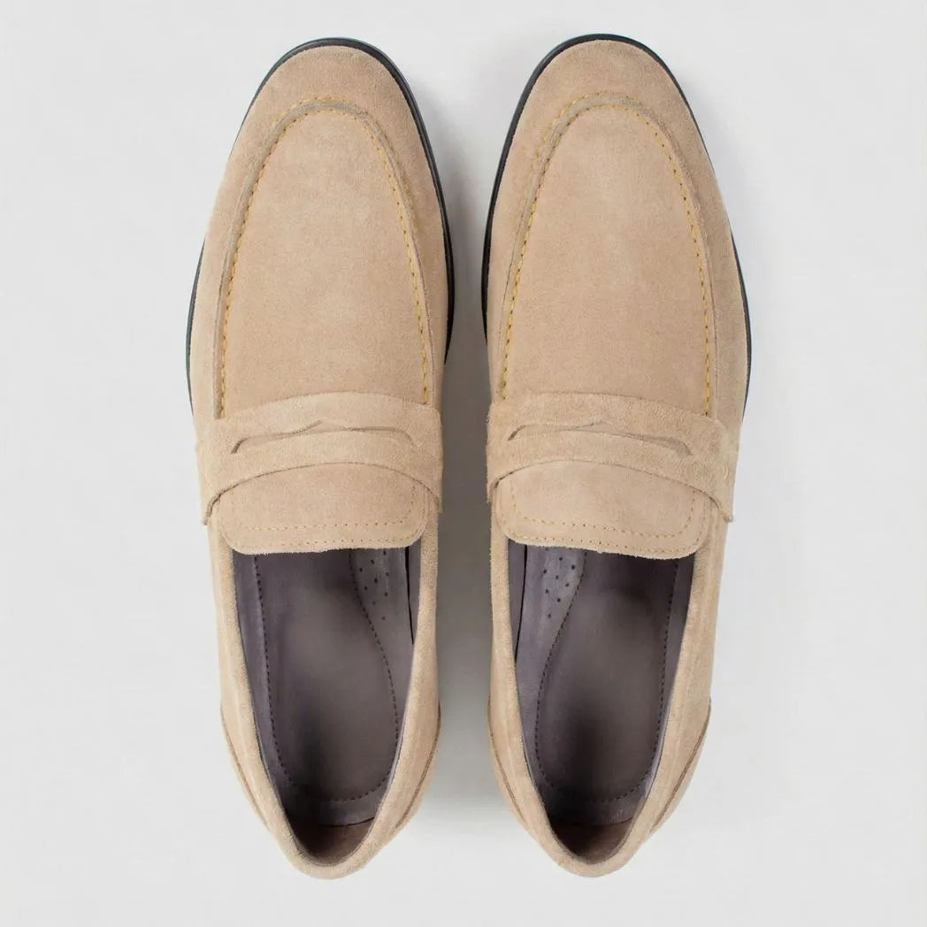 Mocassim Penny Loafer Milano Cognac Bege
