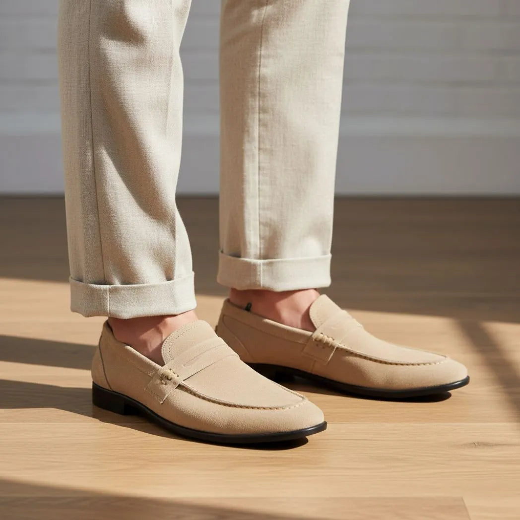 Mocassim Penny Loafer Milano Cognac Bege