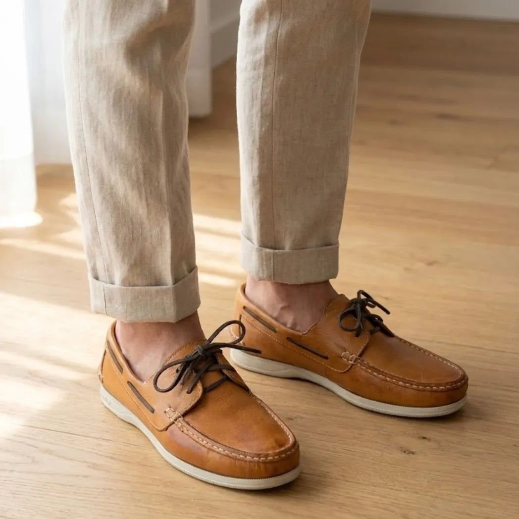 Mocassim Sider de Couro