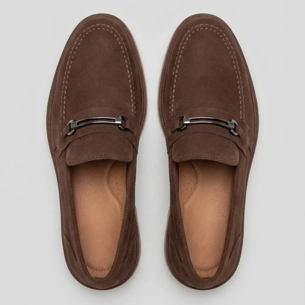 Mocassim Suede Tratorado de Camurça Marrom