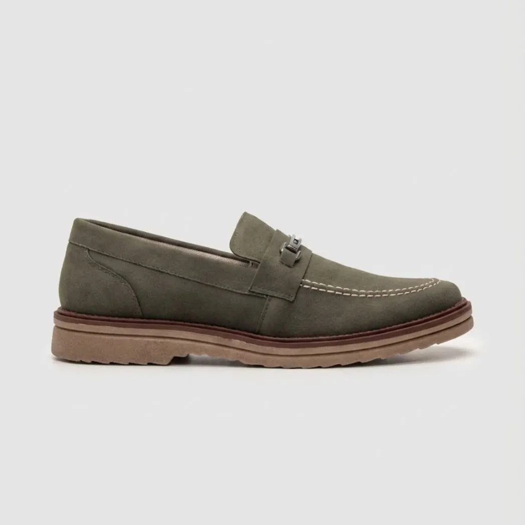 Mocassim Suede Tratorado de Camurça Verde