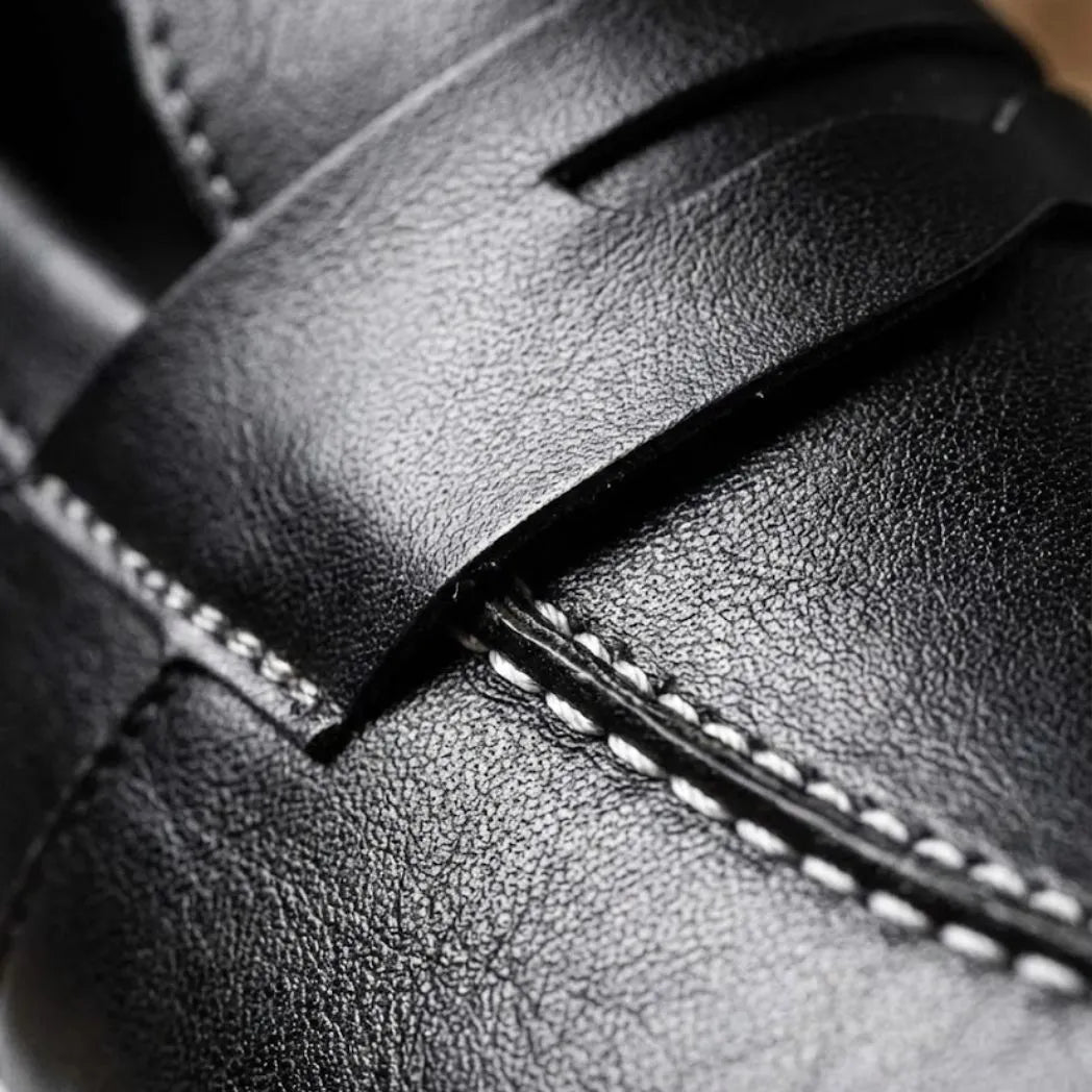 Mocassim Torino Ripple Tratorado de Couro Preto