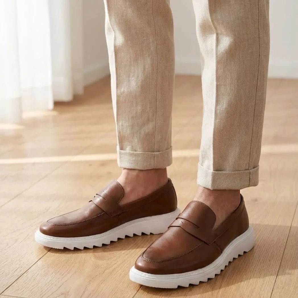 Mocassim Torino Ripple Tratorado de Couro Marrom
