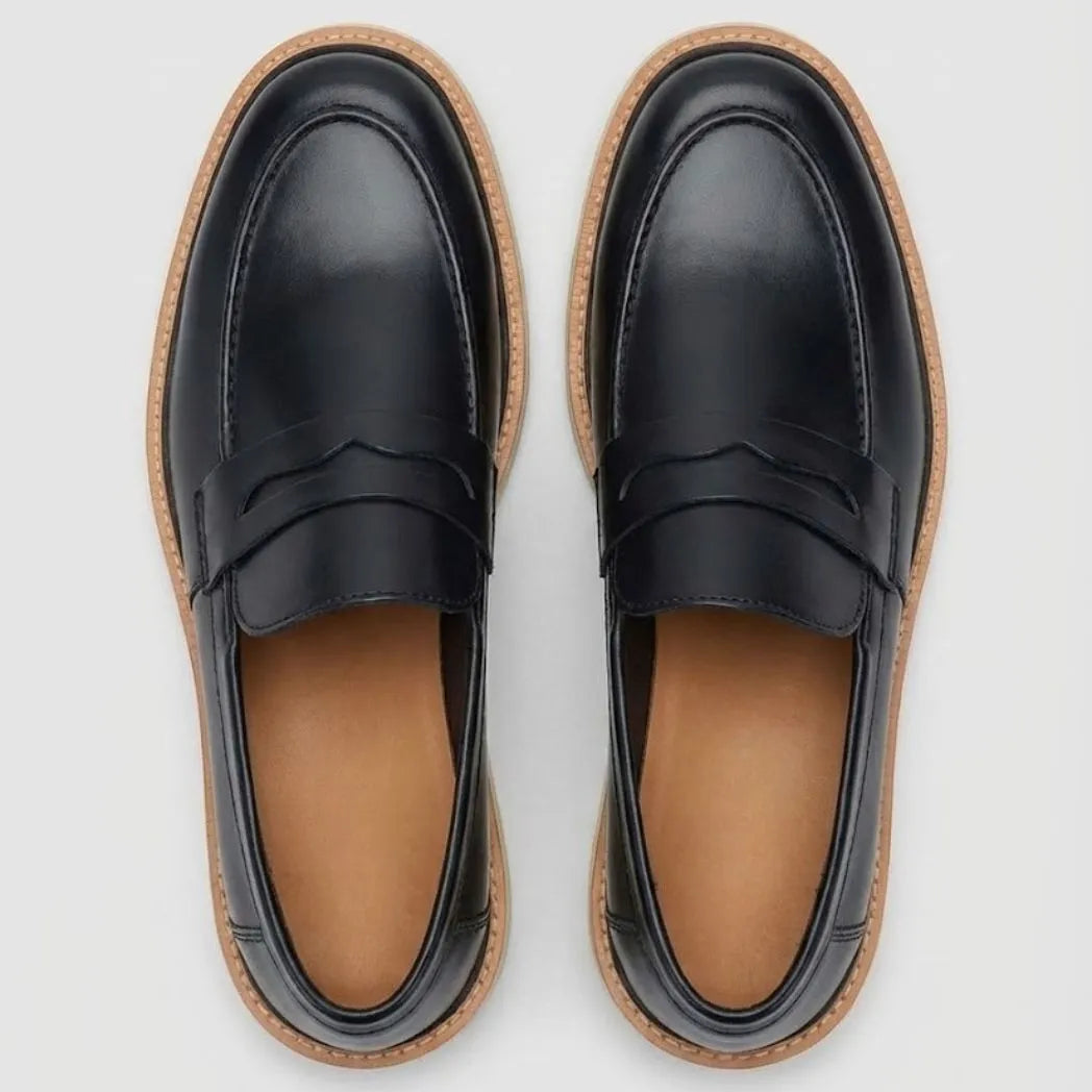 Mocassim Tratorado de Couro Verona Preto
