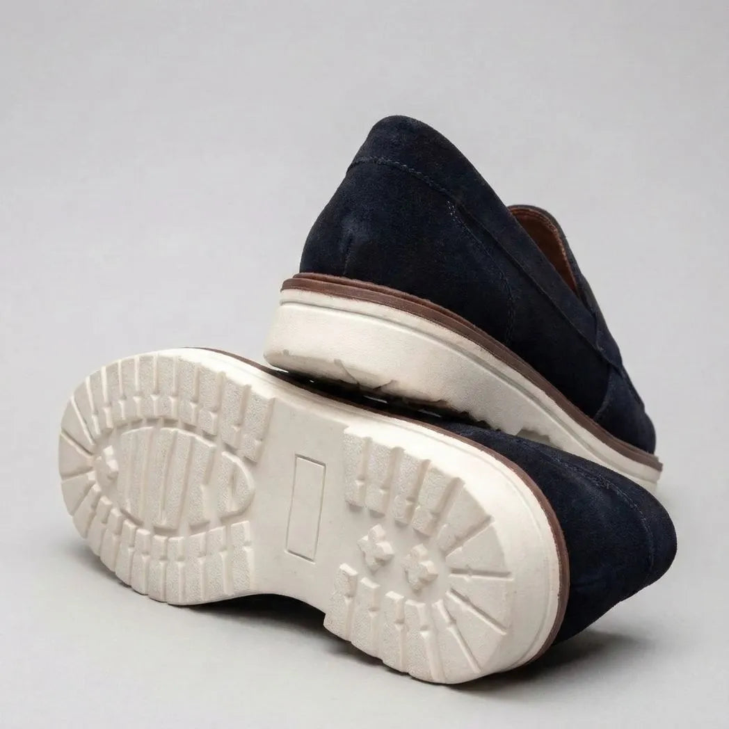 Mocassim de Camurça Monaco Edition Azul