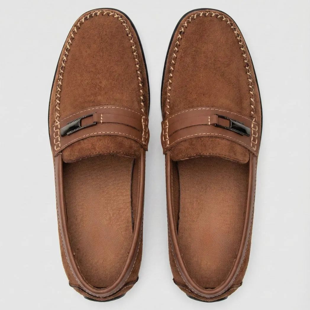 Mocassim de Camurça Titan Coffee Marrom