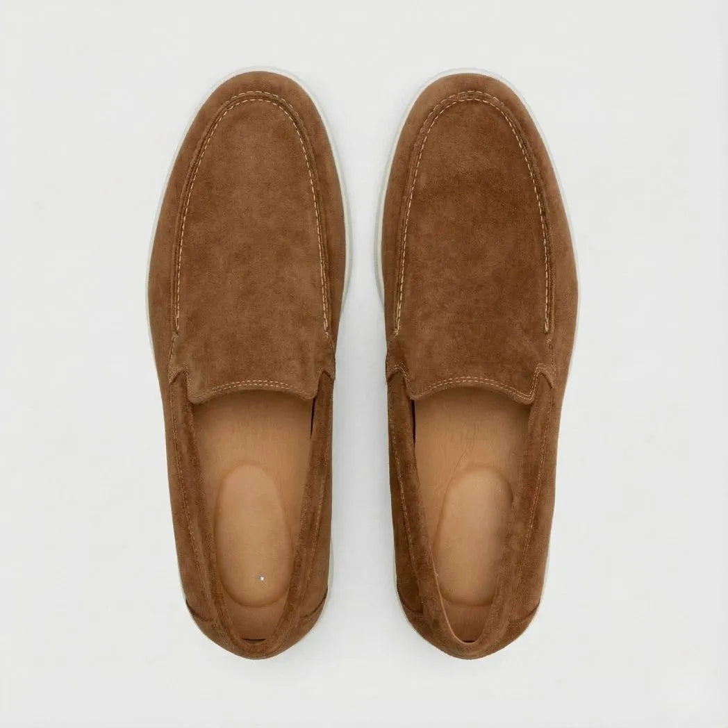 Mocassim de Camurça de Lebre Marrom