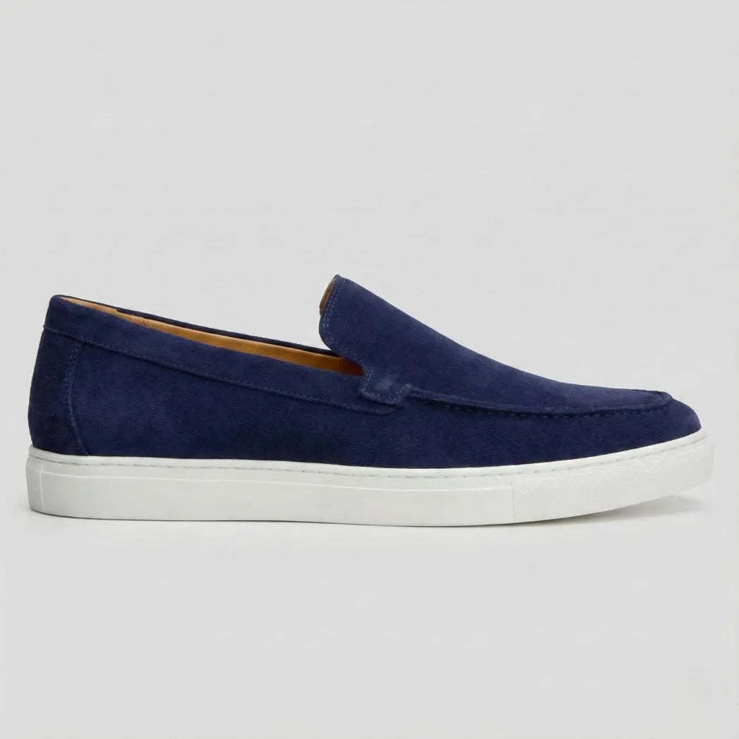 Mocassim de Camurça de Lebre Azul