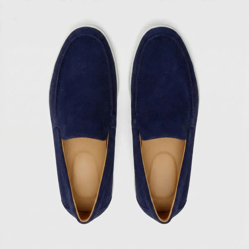 Mocassim de Camurça de Lebre Azul