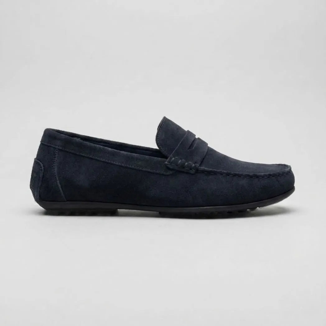 Mocassim Driver de Camurça Capri Tobacco Preto